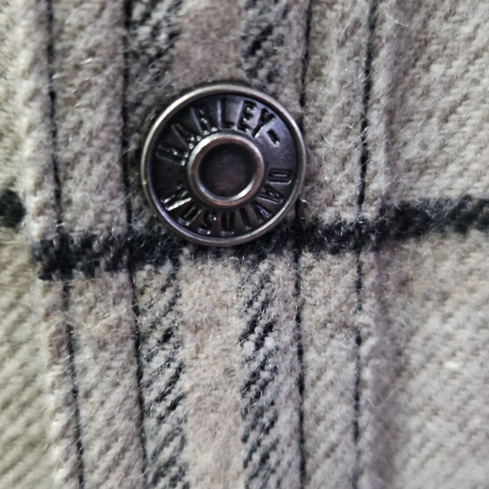 Harley Davidson Wool Button Flannel - image 4